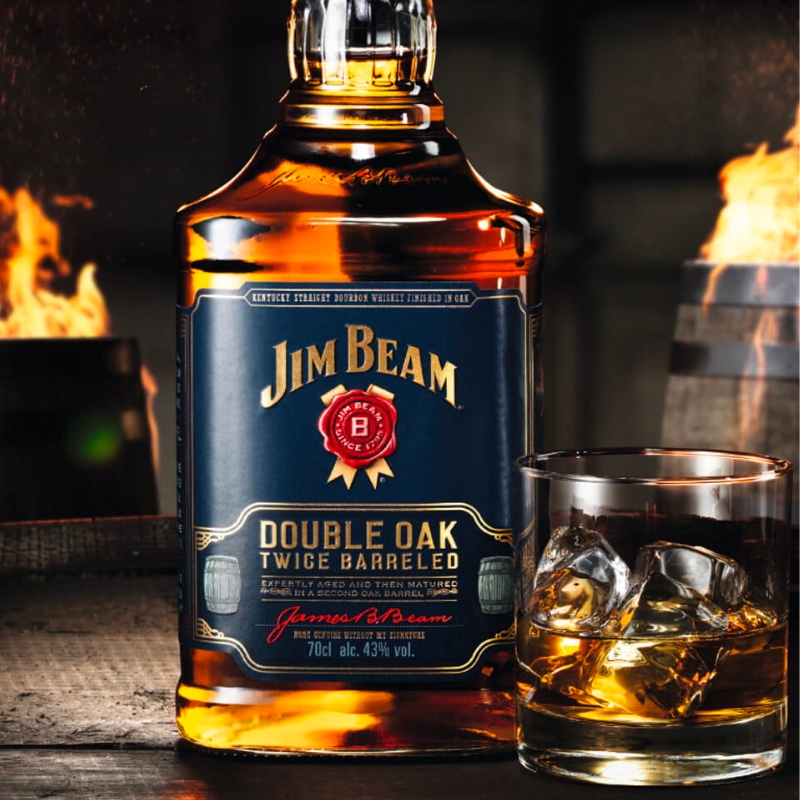 Jim Beam Double Oak Bourbon | - AEvin.DK Spiritus 43% & Vin