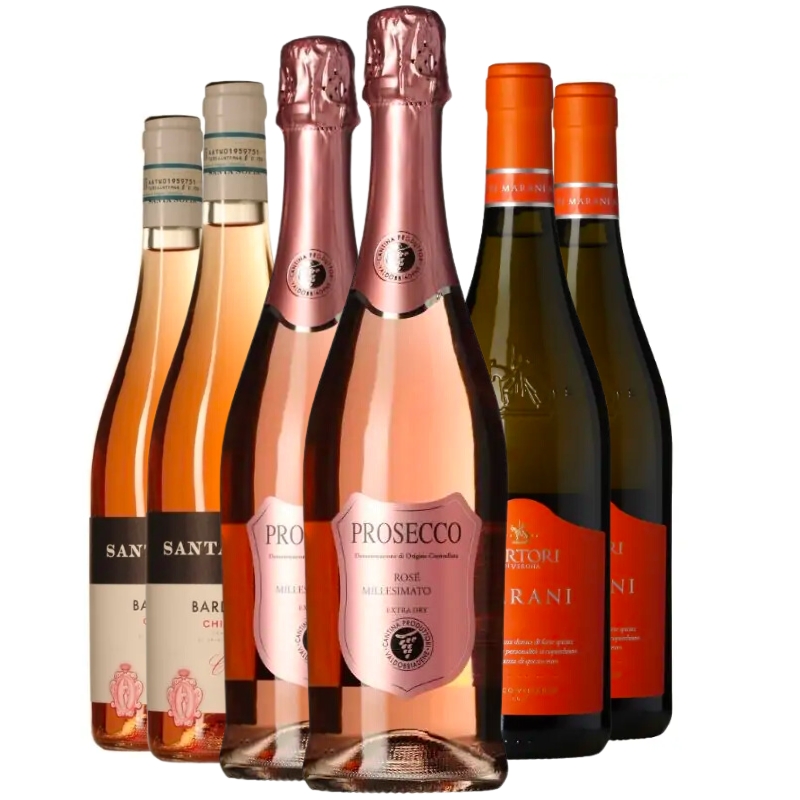 MIX Selv Kasse – Rose, Prosecco Rose & Hvid Marani