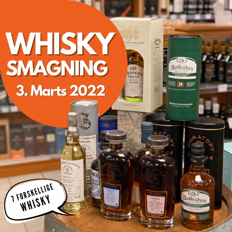 Whisky Smagning 3. marts 2022