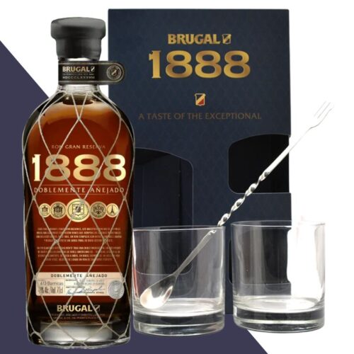 Brugal 1888 Rom Gaveæske m/ 2 glas