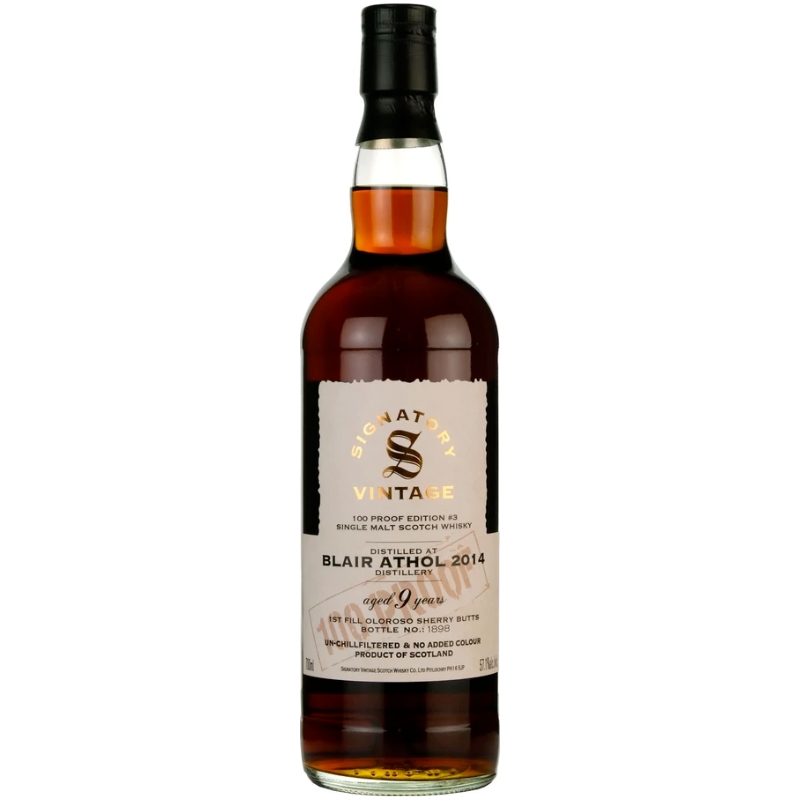 Blair Athol 2014 9 års 100 Proof Edition #3 Signatory Vintage 57,1%