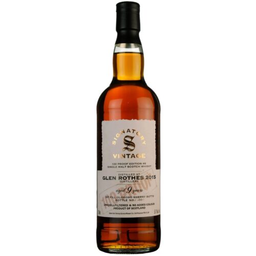 Glenrothes 2015 9 års 100 Proof Edition #6 Signatory Vintage 57,1%